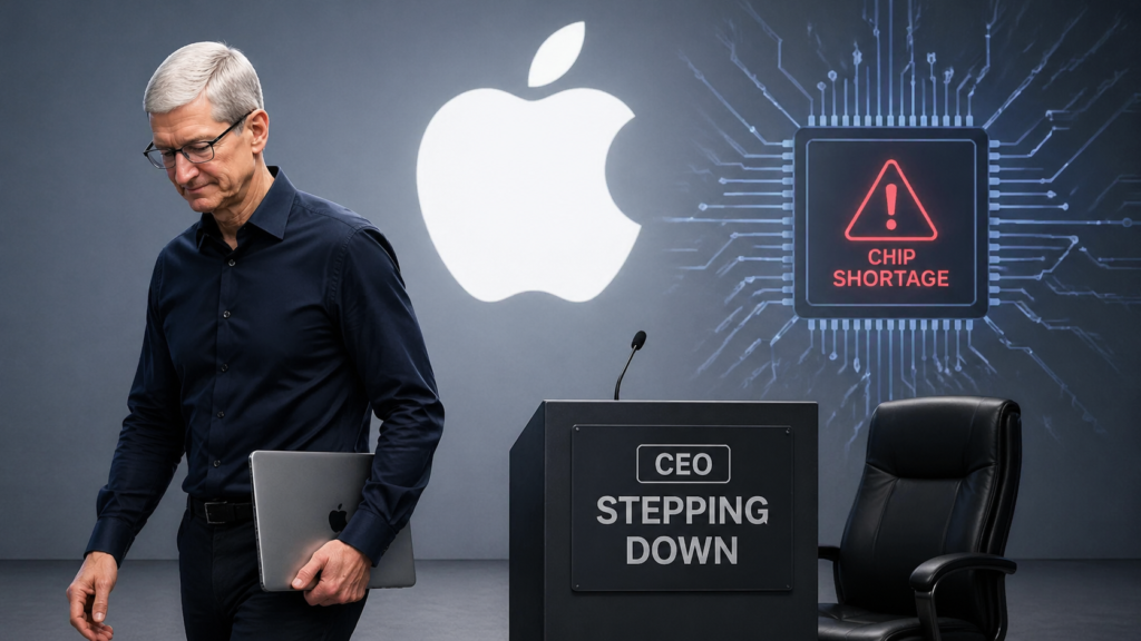 Tim Cook steps down